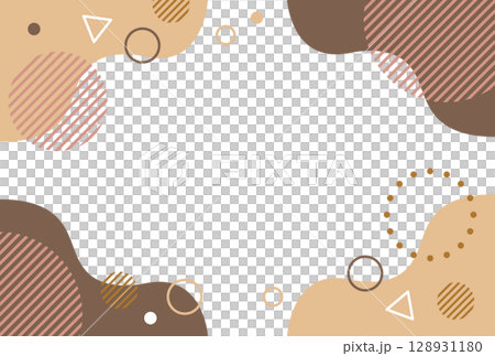 抽象幾何圖案框架材料，時尚，明信片大小 128931180