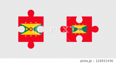 Puzzle Pieces with Grenada Flag. Puzzle Pieces with Grenada Flag. 128931436