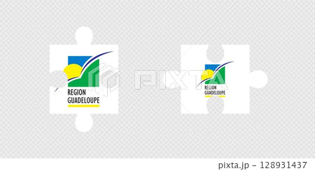 Puzzle Pieces with Guadeloupe Flag. Puzzle Pieces with Guadeloupe Flag. 128931437