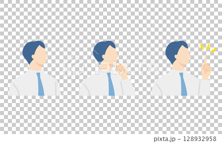 Men in shirts and ties, business people facial expression icons Men in shirts and ties, business people facial expression icons 128932958