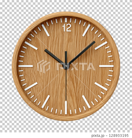 Elegant Wooden Wall Clock with Minimalist Design Showcasing Simple Hour and Minute Hands for Modern Decor Elegant Wooden Wall Clock with Minimalist Design Showcasing Simple Hour and Minute Hands for Modern Decor 128933195