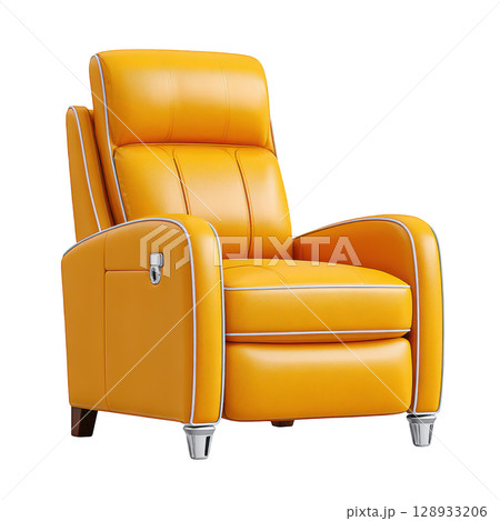 Stylish Yellow Recliner Chair for Modern Living Room Furniture and Home Decor 128933206