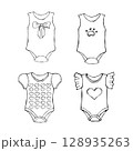 New born bodysuit vector set 128935263