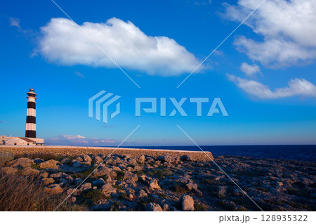 Menorca Cap de Artrutx Lighthouse in southwest cape 128935322