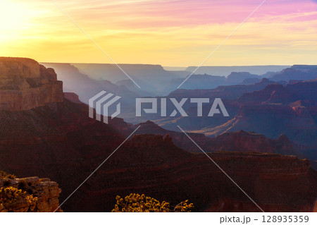 Arizona sunset Grand Canyon National Park Yavapai Point Arizona sunset Grand Canyon National Park Yavapai Point 128935359