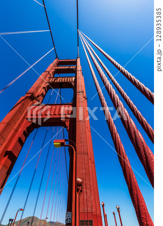 Golden Gate Bridge details in San Francisco California Golden Gate Bridge details in San Francisco California 128935385