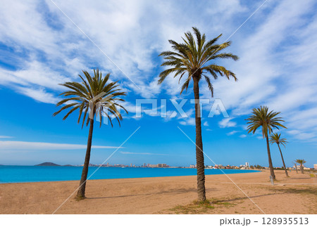 Playa Paraiso beach in Manga Mar Menor Murcia Playa Paraiso beach in Manga Mar Menor Murcia 128935513