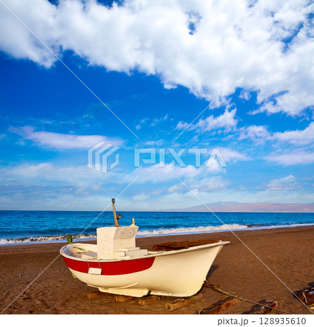 Almeria Cabo de Gata San Miguel beach boats 128935610