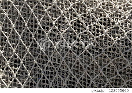 Fishing nets and tackle in Andratx port from mallorca Fishing nets and tackle in Andratx port from mallorca 128935660