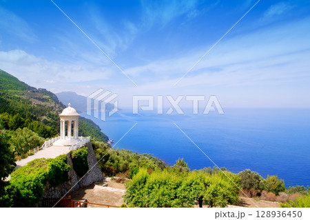 es Galliner gazebo in Son Marroig over Majorca sea 128936450