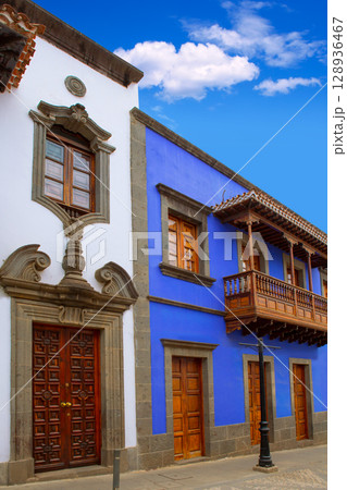 Gran Canaria Teror colorful facades 128936467