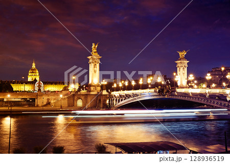 Pont Alexandre III in Paris France over Seine 128936519