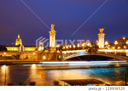 Pont Alexandre III in Paris France over Seine 128936520