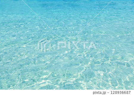 turquioise perfect tropical beach white sand turquioise perfect tropical beach white sand 128936687
