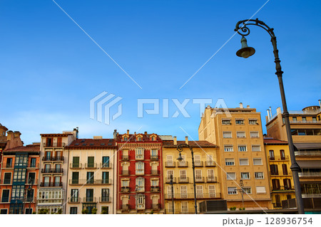 Pamplona Navarra Spain plaza del Castillo square Pamplona Navarra Spain plaza del Castillo square 128936754