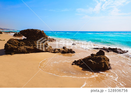 Morro Jable beach Fuerteventura Canary Islands Morro Jable beach Fuerteventura Canary Islands 128936756