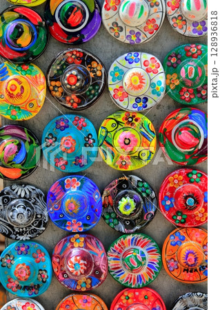 Mayan Mexico handcrafts traditional hat Mayan Mexico handcrafts traditional hat 128936818