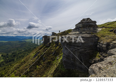 ニュージーランド ホークス・ベイのトゥティラにあるベル・ロックの風景 ニュージーランド ホークス・ベイのトゥティラにあるベル・ロックの風景 128937333