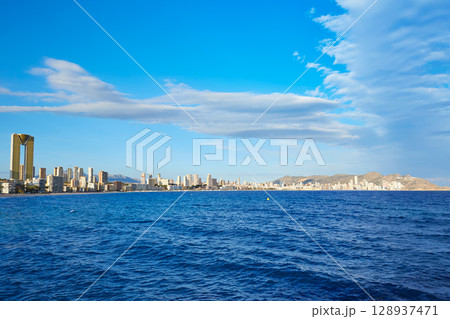 Benidorm Poniente beach in Alicante Spain 128937471