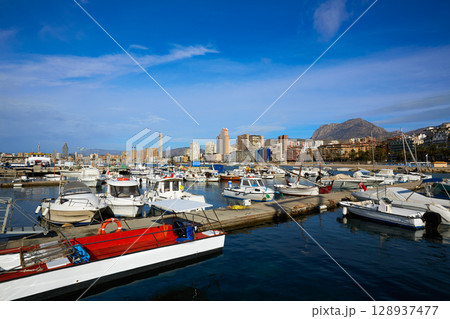 Benidorm Marina port in Alicante of Spain 128937477