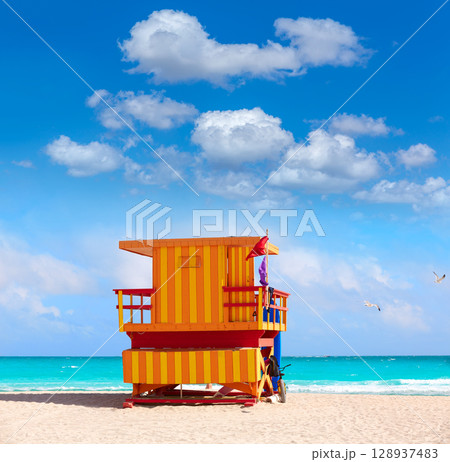 Miami beach baywatch tower South beach Florida 128937483