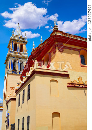 Triana barrio in Seville Santa Ana church spain Triana barrio in Seville Santa Ana church spain 128937495