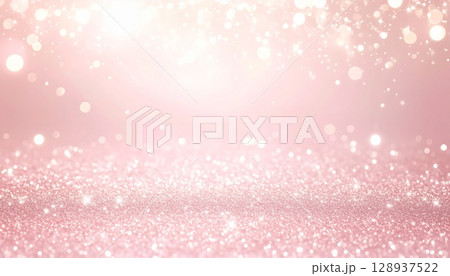 優雅に煌めくローズゴールドの背景 128937522