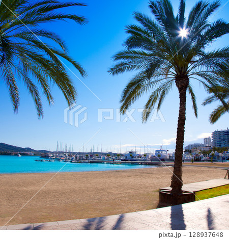 Ibiza Sant antoni de Portmany Abad beach Ibiza Sant antoni de Portmany Abad beach 128937648