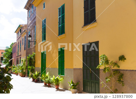 Alcudia Old Town in Majorca Mallorca Balearic Alcudia Old Town in Majorca Mallorca Balearic 128937800