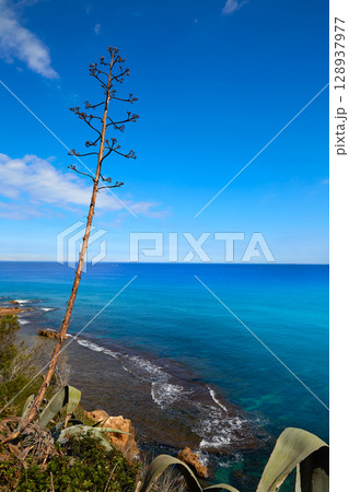 Denia Las rotas beach near Sant Antonio cape Denia Las rotas beach near Sant Antonio cape 128937977