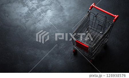 shopping cart for Black Friday holiday celebration shopping present for Christmas New Year consumer marketing commercial purchase sale discount commerce online shopping promotion luxury lifestyle 128938576