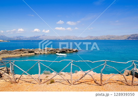 Alcudia in Mallorca la Victoria turquoise beach Alcudia in Mallorca la Victoria turquoise beach 128939350