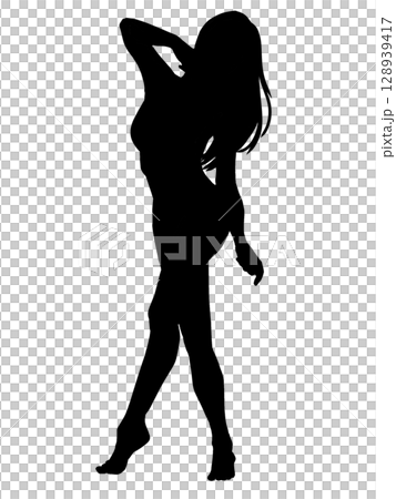 剪影女人全身 128939417