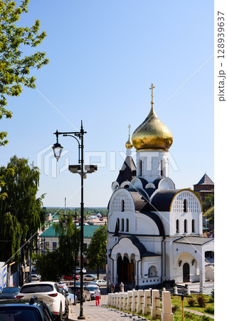 Morning Light on Kazan Church in Nizhny Novgorod Morning Light on Kazan Church in Nizhny Novgorod 128939637