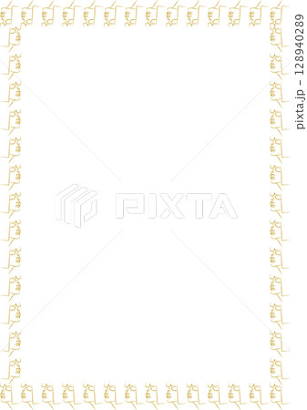 Aesthetic simple frame. Vector woman fashion frame for text. Simple template element for design 128940289