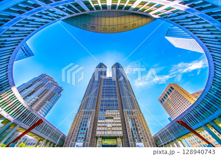 日本の東京都市景観 東京都庁などを望む…新時代へ=7月26日 日本の東京都市景観 東京都庁などを望む…新時代へ=7月26日 128940743