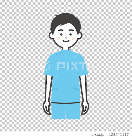 一名男子扮成凱西的插圖 128941117