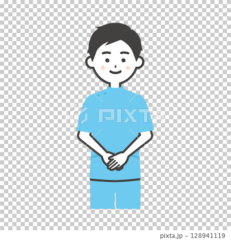 圖:一名身穿凱西套裝的男子雙手交叉放在身前 圖:一名身穿凱西套裝的男子雙手交叉放在身前 128941119