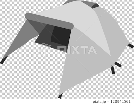 テントのグラフィック素材イラスト テントのグラフィック素材イラスト 128941561