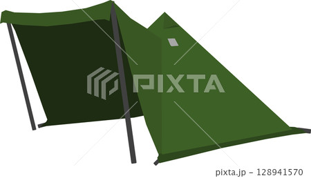 テントのグラフィック素材イラスト	 128941570