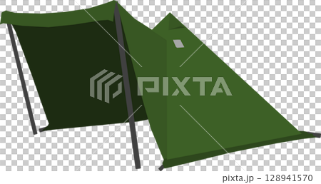 テントのグラフィック素材イラスト	 128941570