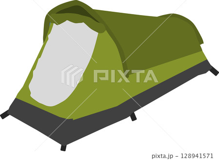 テントのグラフィック素材イラスト	 128941571