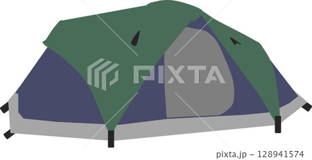 テントのグラフィック素材イラスト	 128941574