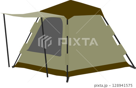 テントのグラフィック素材イラスト	 128941575