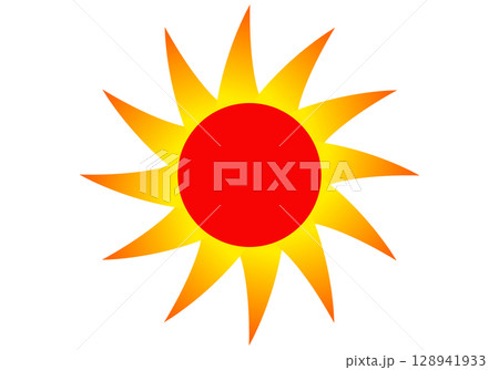 ギラギラと照りつける太陽 128941933