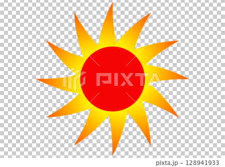 ギラギラと照りつける太陽 128941933