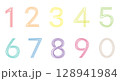 カラフルな数字セット 128941984