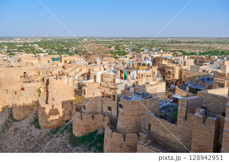 世界文化遺産のジャイサルメールフォートの景色 128942951