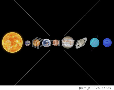 太陽系_黒背景_横 太陽系_黒背景_横 128943285