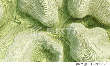 緑の層状パターン・アブストラクトなテクスチャ背景 128943376